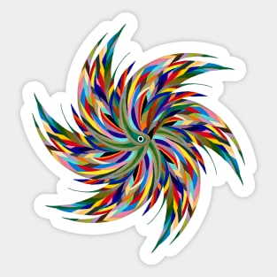Kaleidoscopic Pinwheel Sticker